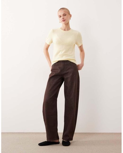 Abercrombie & Fitch Natural Knitted Skimming T-shirt