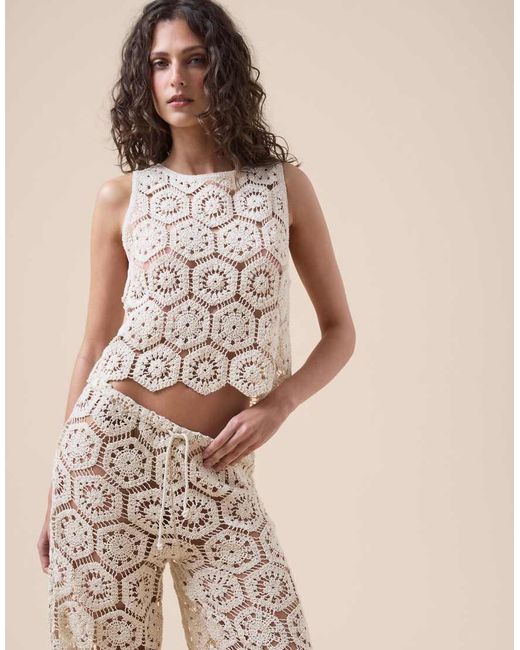 Calzedonia Natural Crochet Top