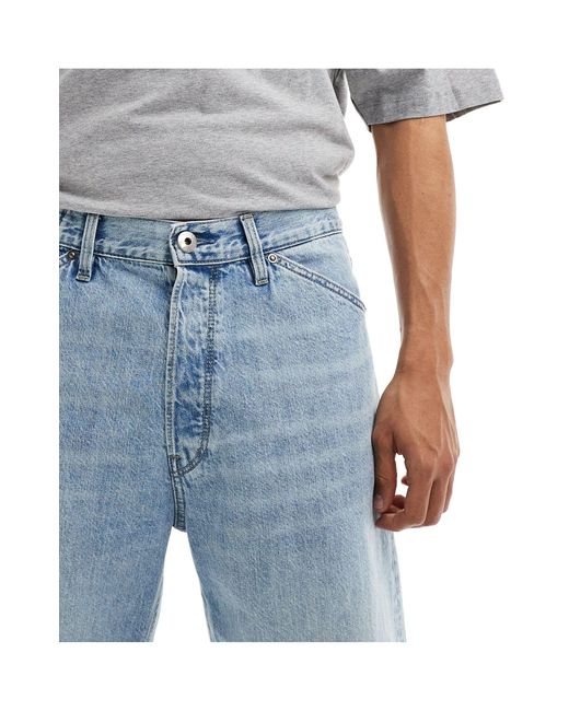 G-Star RAW – locker geschnittene jeans-shorts in Blue für Herren