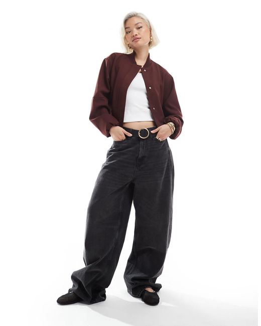 Bomber coupe ajustée - bordeaux ASOS en coloris Blue
