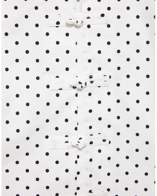Pull&Bear White Fitted toggle Shirt