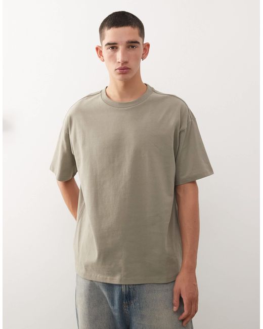 Weekday Gray Great Boxy Fit T-shirt for men