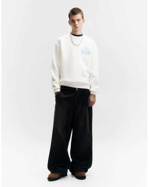Pull&Bear White Peanuts Sweatshirt for men