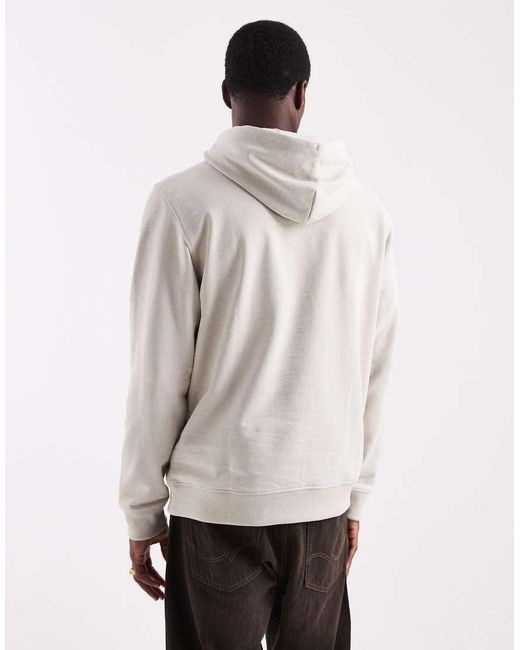 Tommy Hilfiger Natural Chest Flag Logo Hoodie for men