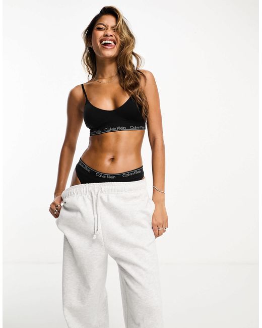 Calvin Klein Black Modern Seamless Lightly Lined Bralette