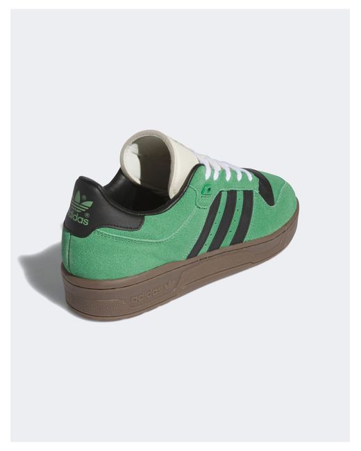 Adidas Originals Green Rivalry 86 Low Sneakers With Gum Sole