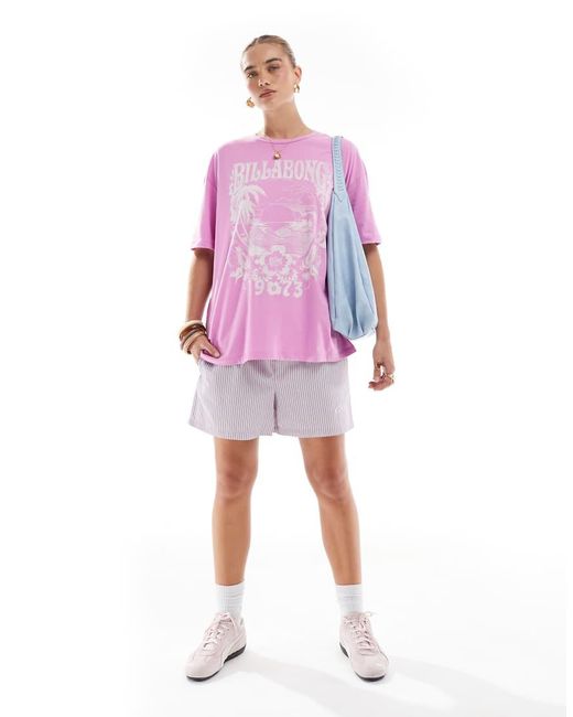 Camiseta Rosa Orquídea Luminoso Sweet Ride De Billabong de color Pink
