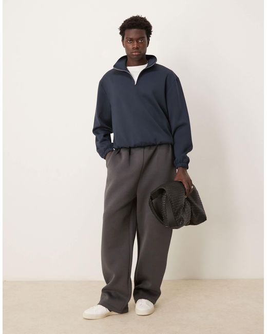 ASOS – boxy fit oversize-sweatshirt in Blue für Herren