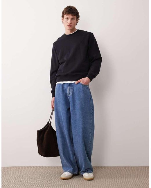 Mango Ruimvallend Sweatshirt Van 100% Katoen in het Black voor heren