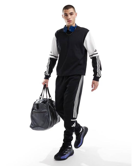 Adidas Originals Black Adidas Football Squadra25 Trousers for men