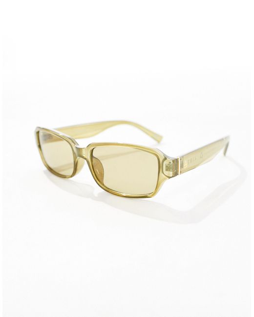Aire Brown Crater Rectangle Sunglasses