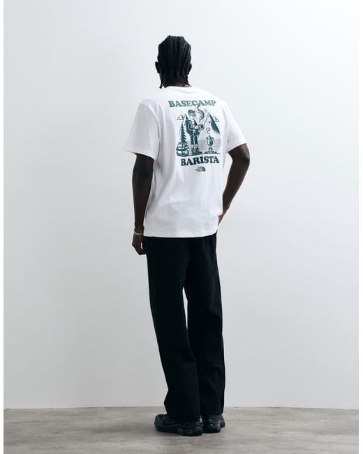 The North Face White Basecamp Barista Graphic T-shirt for men