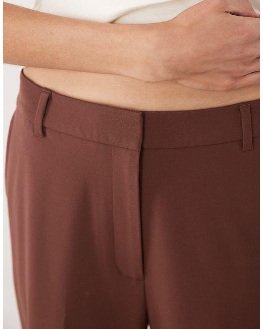 ASOS Brown Tall Slim Straight Trousers