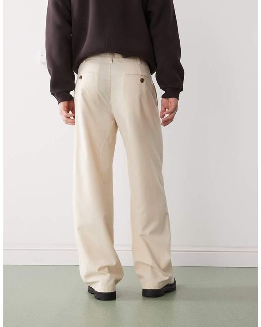 Prohibited White Soho Pleated Vintage Pants for men