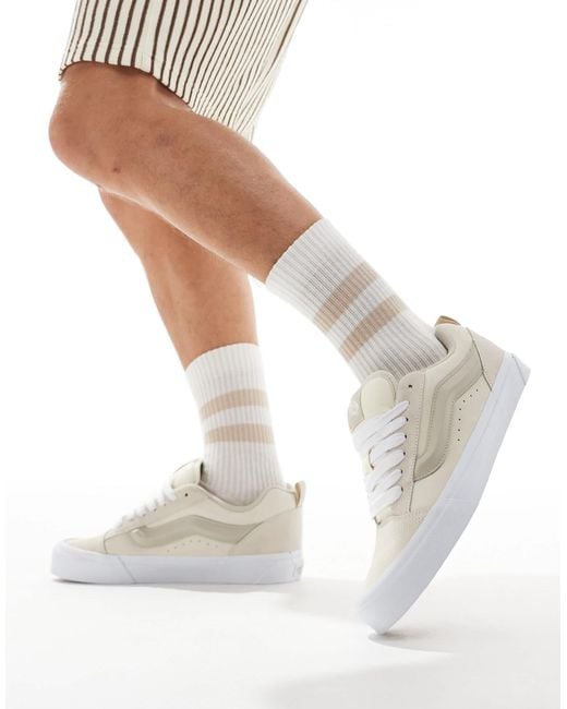 Vans White Knu Skool Sneakers for men