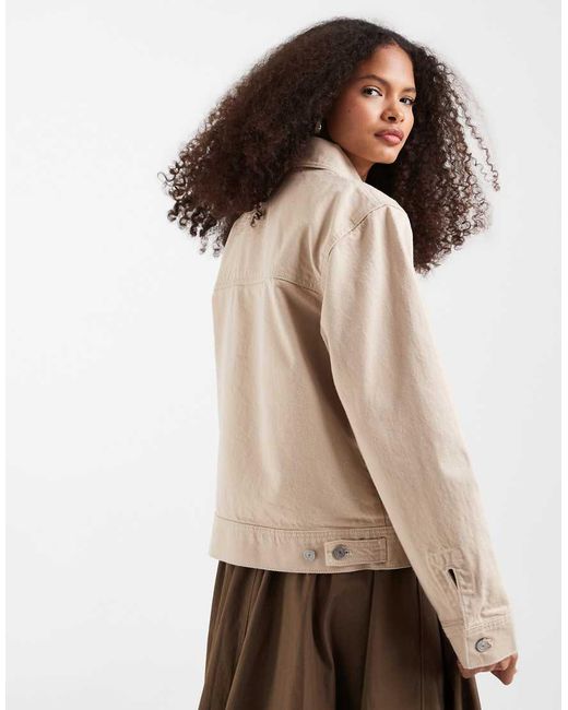 Lacoste Brown Denim Trucker Jacket