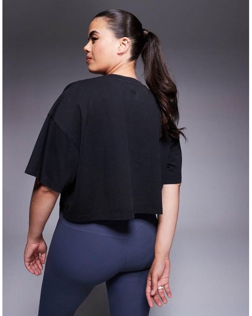 4505 Blue Curve Icon Heavyweight Cotton Cropped T-shirt With Quick Dry Finish