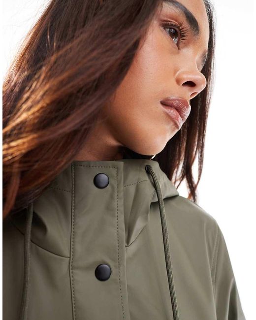 ONLY White Hooded Raincoat