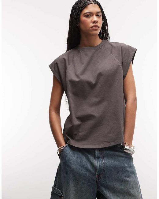 ASOS Multicolor Raglan Sleeve Heavyweight Boxy Crop Tee