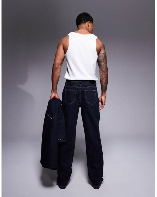 Liquor N Poker Jeans Met Studs in het Blue voor heren