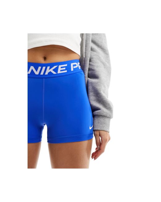 Nike Blue Nike Pro Training Dri-fit 3-inch Shorts