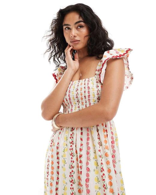Miss Selfridge White Poplin Maxi Dress