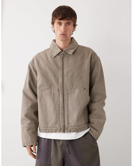 Weekday Gray Utility Jacket for men
