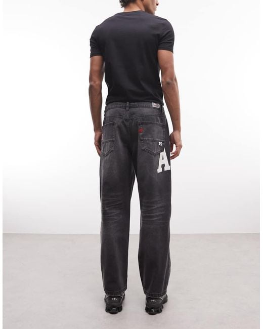 Aape By A Bathing Ape Blue Aape By A Bathing Ape Loose Fit Denim Jeans for men