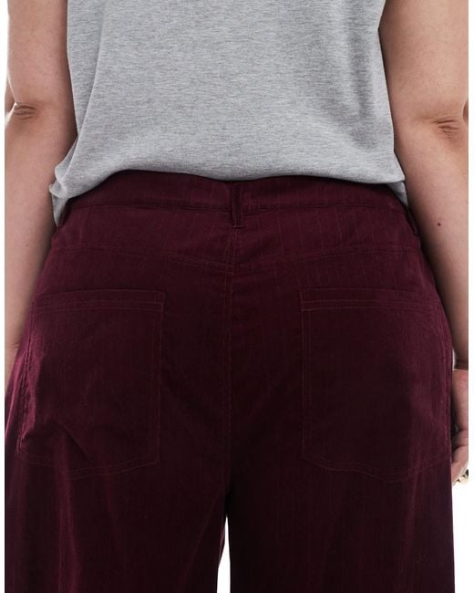 ASOS Purple Curve Cord Wide Leg Pants