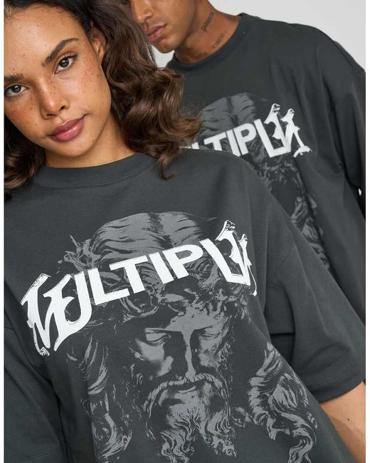 Camiseta Negro Refresco Extragrande Sacred De Multiply Apparel de color Black