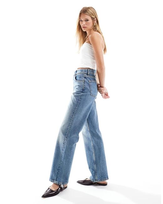 ASOS Blue Comfort Stretch Straight Leg Jeans