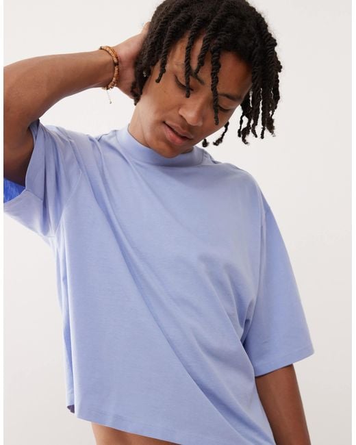 Collusion Blue Boxy Relaxed T-shirt for men