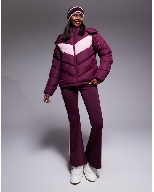 Threadbare Purple – ski-pufferjacke