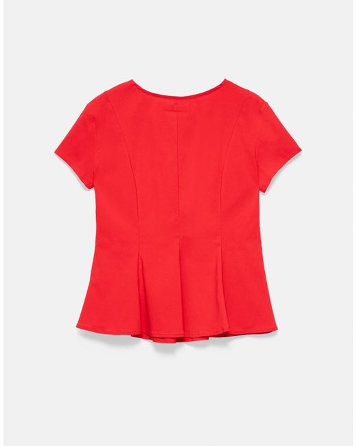 Pull&Bear Red Schößchenoberteil