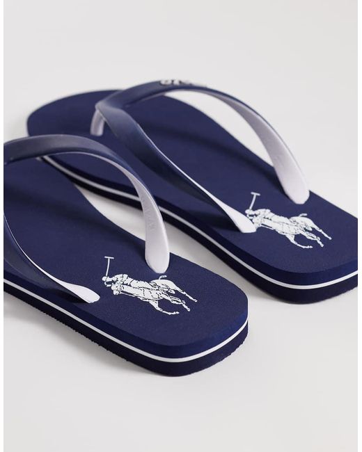Polo Ralph Lauren Blue Bolt Logo Flip Flop for men