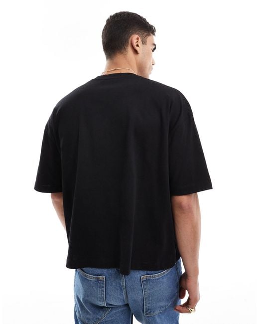 ASOS Black Heavyweight Boxy Oversized T-shirt for men