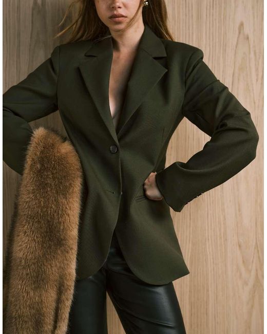ARKET Green Pure Wool Blazer