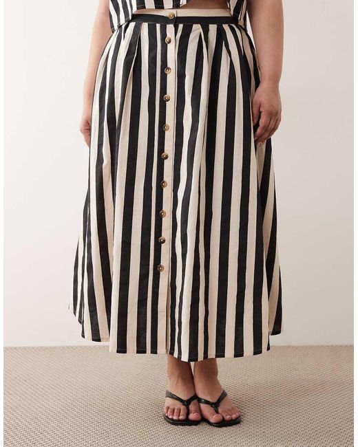 Nobody's Child Blue Button Down Midi Skirt Co-ord