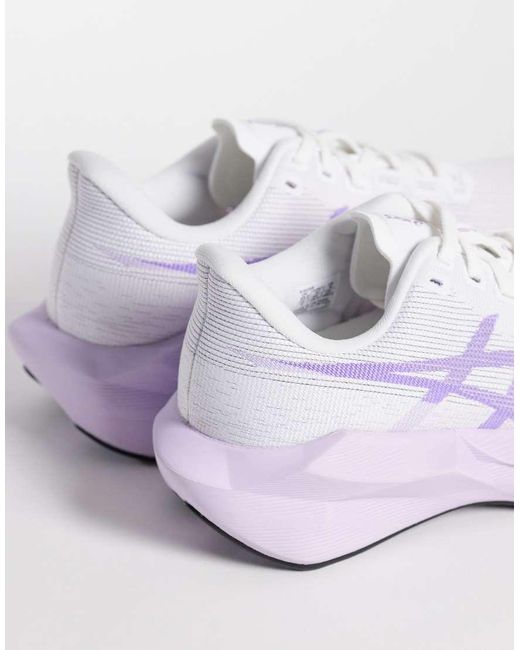 Asics White Novablast 6 Running Trainers