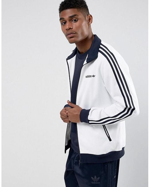 Adidas Originals Beckenbauer Track Jacket In White Br4222 for men