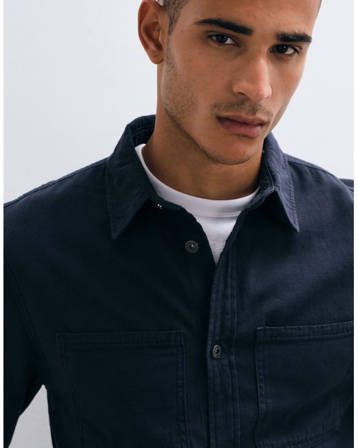 Mango Blue Overshirt for men