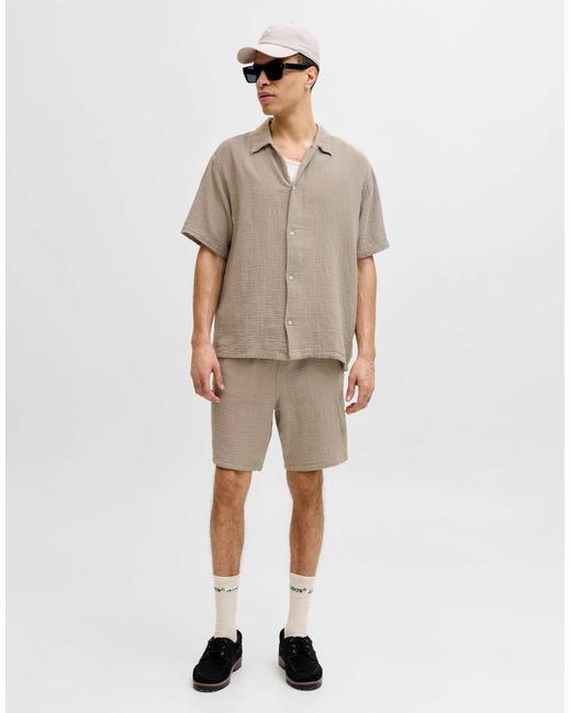 Jack & Jones – freizeithemd in Natural für Herren