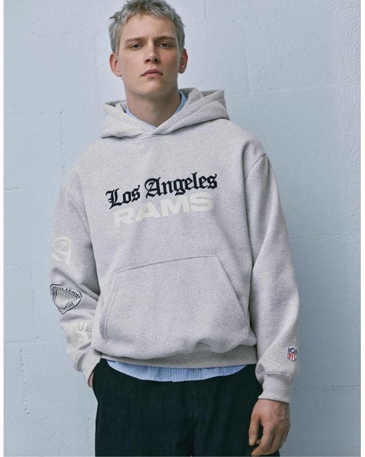 Pull&Bear – nfl – kapuzenpullover in Gray für Herren