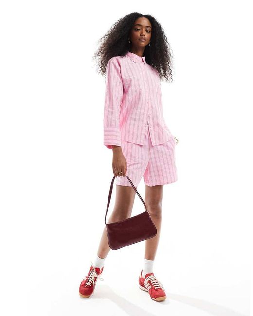 Camisa Rosa A Extragrande De (Parte De Un Conjunto) Vero Moda de color Pink