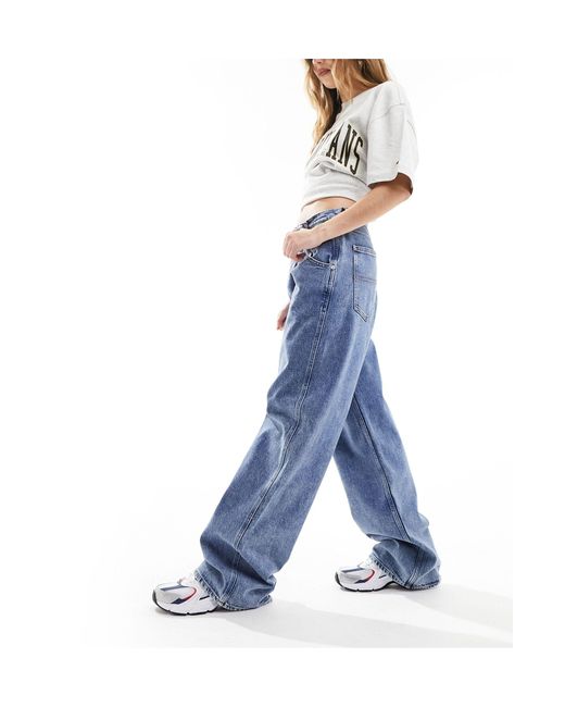 Tommy Hilfiger Blue Daisy Low Waisted baggy Jeans