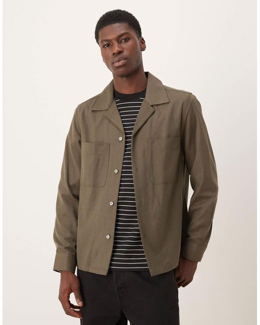 Mango Brown Overshirt for men