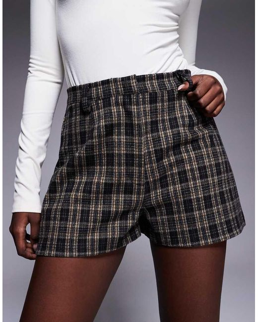 ASOS Brown Brushed Tailored Short