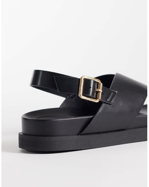 ONLY Black Cross Front Sandals