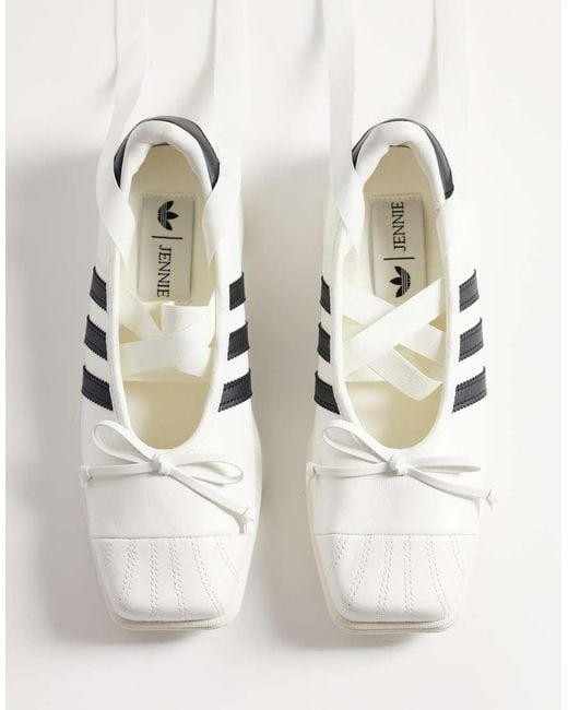 Adidas Originals Natural X Jennie Superstars Ii Ballet Trainers