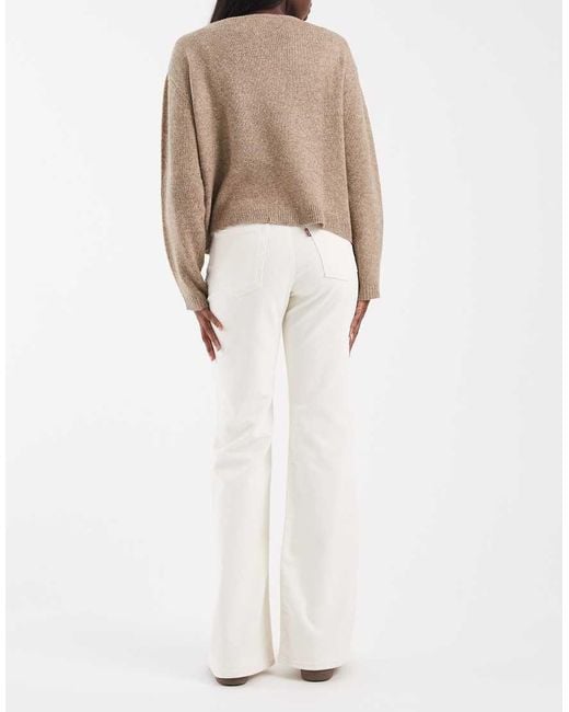 Levi's White Ribcage Flare Jeans